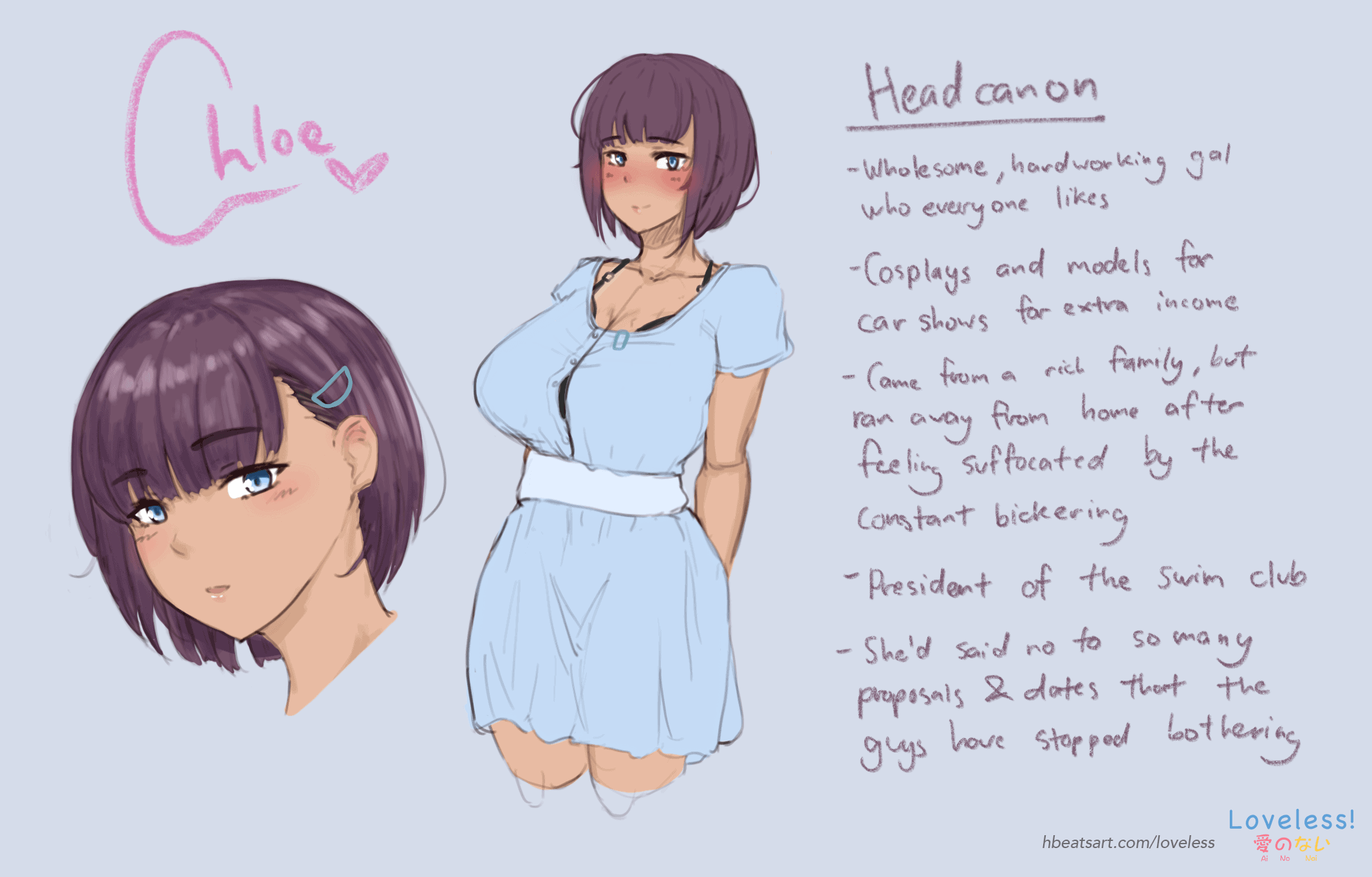 Chloe Character Sheet - HBeats Art
